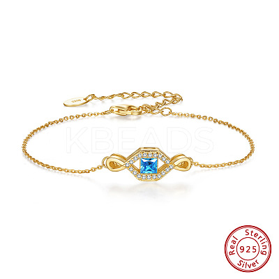 925 Sterling Silver Eye Link Bracelet for Women STER-M116-11G-1