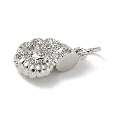 Brass Micro Pave Clear Cubic Zirconia Pendants LS-KK-U046-02P-02-1