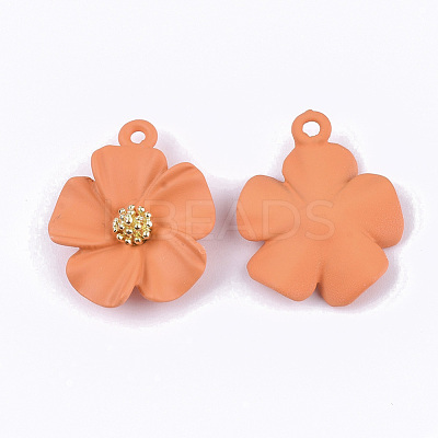 Spray Painted Alloy Pendants PALLOY-N0147-03B-1