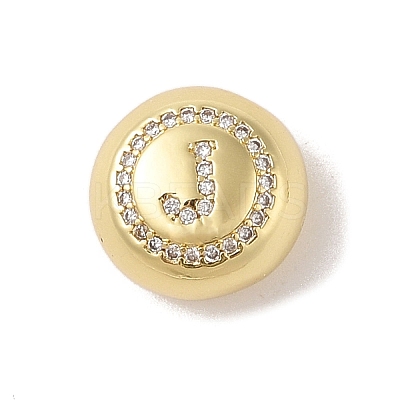 Rack Plating Brass & Cubic Zirconia Pendants KK-Z047-07G-J-RS-1