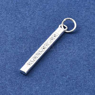 925 Sterling Silver Micro Pave Cubic Zirconia Pendants STER-D309-01E-S-1