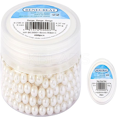 Eco-Friendly Dyed Glass Pearl Round Beads HY-BC0001-6mm-RB011-1
