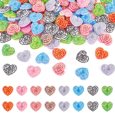 Printed Opaque Resin Cabochons CRES-TA0001-72A-1
