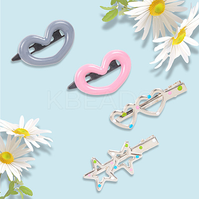 20Pcs 4 Style Plastic Snap Hair Clips PHAR-CP0001-24-1