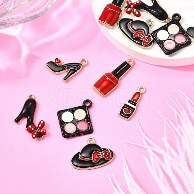12Pcs 6 Styles Alloy Enamel Charms ENAM-FP0002-83-1