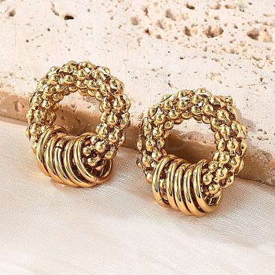 201 Stainless Steel Hoop Earrings EJEW-P304-11G-1