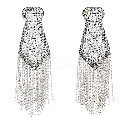 2Pcs Fashionable Tassel Epaulettes DIY-FH0008-89B-P-1
