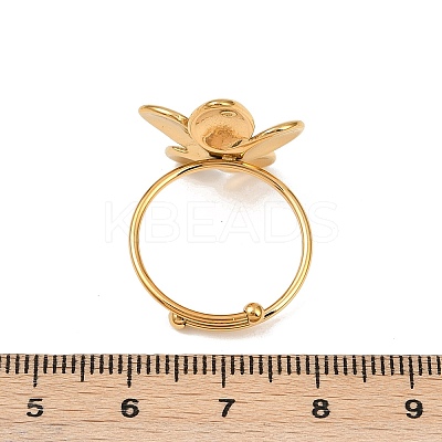 304 Stainless Steel Open Cuff Rings for Women RJEW-K296-03G-1