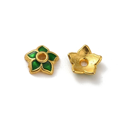 Alloy Enamel Beads Caps X-FIND-G074-02G-1
