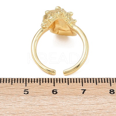 Ocean Theme Brass Cuff Rings RJEW-C135-01G-09-1