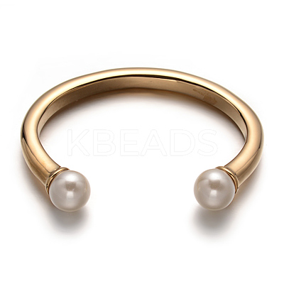 Ion Plating(IP) 316 Surgical Stainless Steel Cuff Bangles STAS-F013-01G-1