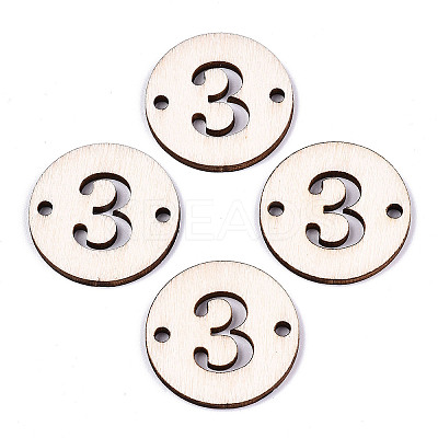 Unfinished Natural Poplar Wood Links Connectors WOOD-S045-138B-3-1