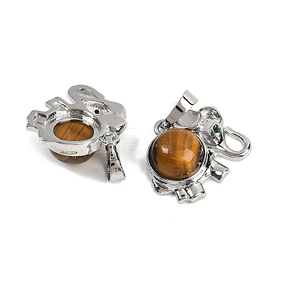 Natural Tiger Eye Pendants G-I374-A-P14-1