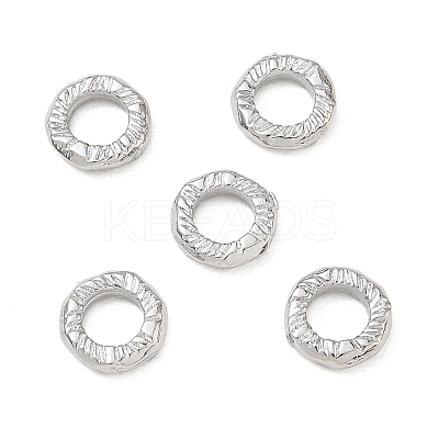 Brass Textured Linking Rings KK-D289-32P-1