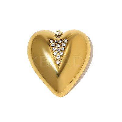 304 Stainless Steel Rhinestone Pendants STAS-OY010-38G-1