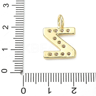 Brass Micro Pave Clear Cubic Zirconia Pendants KK-I476-01G-Z-1