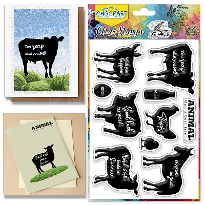PVC Plastic Clear Stamps DIY-WH0618-0219-1