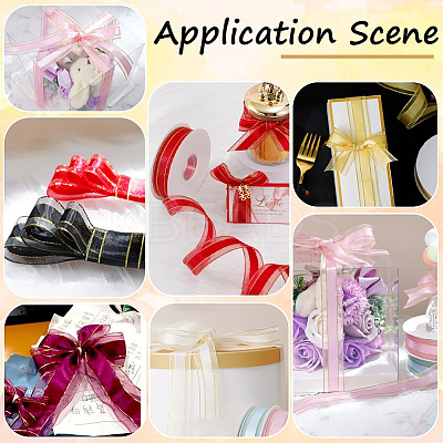 1Roll Solid Color Organza Ribbons ORIB-CY0001-03B-1