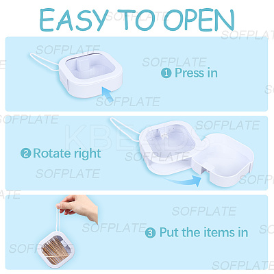 Multifunctional Plastic Pocket-Sized Push Switch Organizers Case CON-WH20006-004B-1