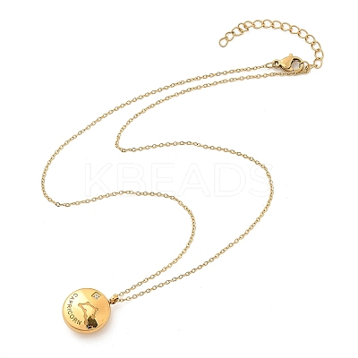 304 Stainless Steel Clear Cubic Zirconia Constellation Pendant Necklaces NJEW-R021-02G-02-1