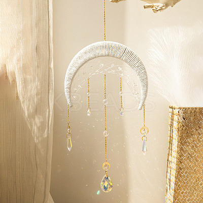 Glass Teardrop Pendant Decoration PW-WG19071-01-1