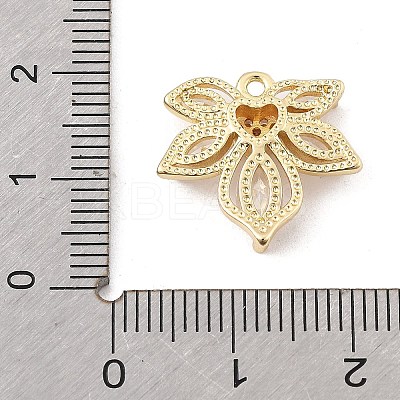Brass Micro Pave Cubic Zirconia Pendants KK-K371-37G-1