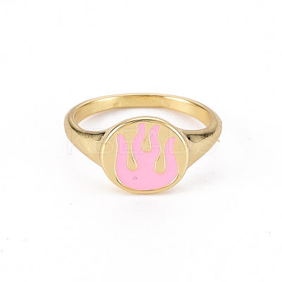 Alloy Enamel Wide Band Rings LS-RJEW-N034-002A-RS-1