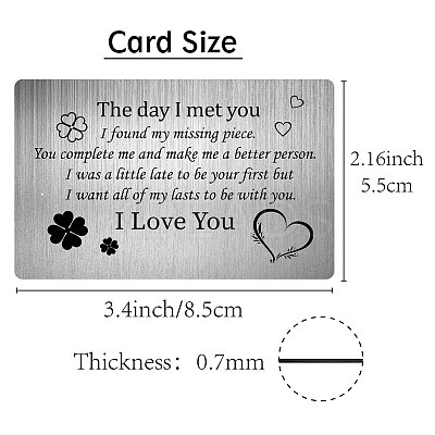 Rectangle 201 Stainless Steel Blank Thermal Transfer Wallet Card DIY-WH0252-011-1