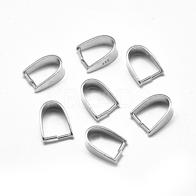Anti-Tarnish Rhodium Plated 925 Sterling Silver Pendant Bails LS-STER-L057-078S-1