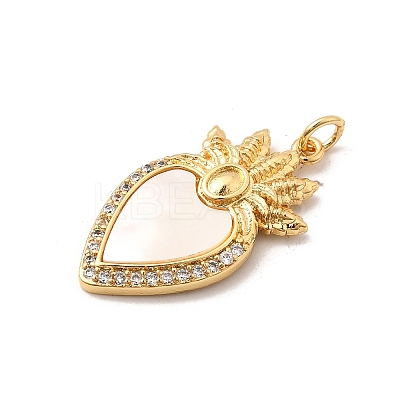 Brass Micro Pave Cubic Zirconia Pendants KK-K302-20C-G-1
