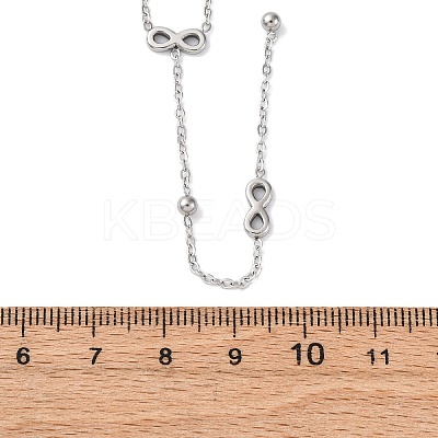 304 Stainless Steel Infinity Y Necklaces NJEW-R026-21P-1