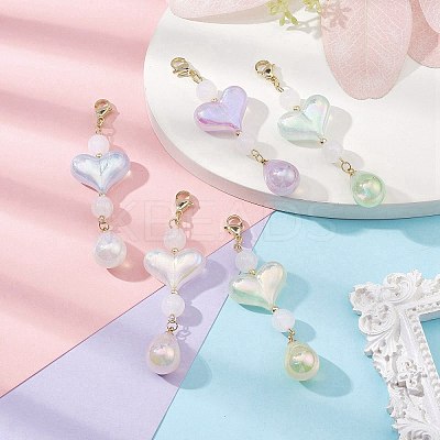 Acrylic Pendant Decorations HJEW-JM01132-1
