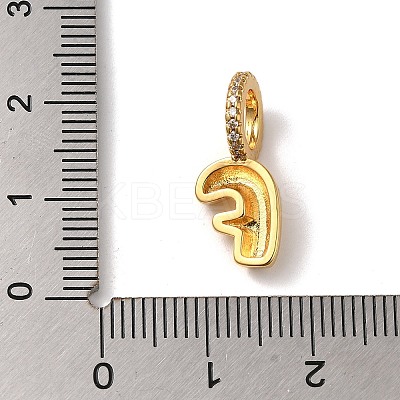 Brass Micro Pave Cubic Zirconia Pendants KK-K345-13F-G-1