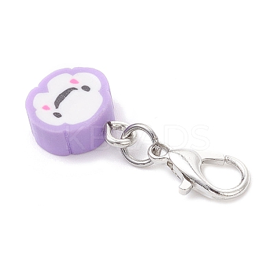 Polymer Clay Pendant Decorations HJEW-JM03950-1
