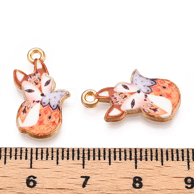 Painted Alloy Pendants PALLOY-P288-05G-04-1