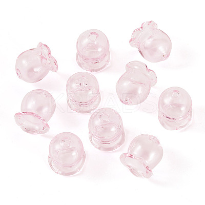 10Pcs Glass Bead Caps for Wind Chimes Making GLAA-BY0001-05E-1