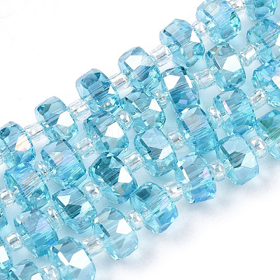 Transparent Glass Beads Strands EGLA-T020-15C-1