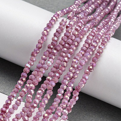 Opaque Baking Paint Glass Beads Strands DGLA-F002-03G-1