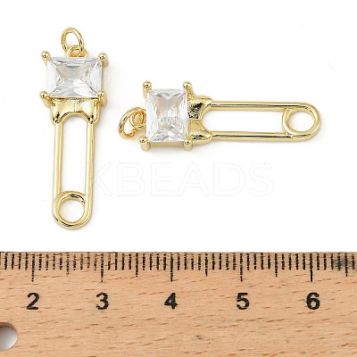 Brass Micro Pave Cubic Zirconia Pendants KK-H527-30G-1