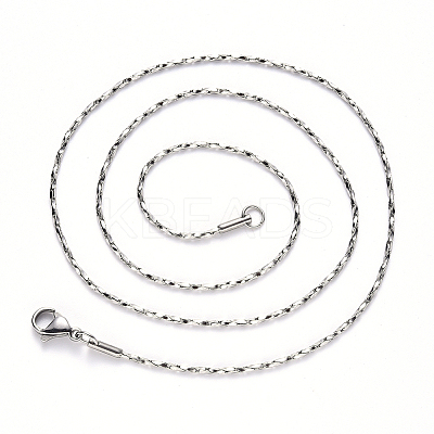 Non-Tarnish 304 Stainless Steel Boston Link Chain Necklace NJEW-S420-006C-P-1