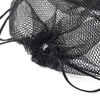Portable Polyester Basketball Football Storage Mesh Drawstring Bags ABAG-WH0035-040-1
