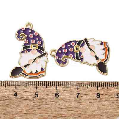 Halloween Alloy Enamel Pendants ENAM-V002-02G-G-1