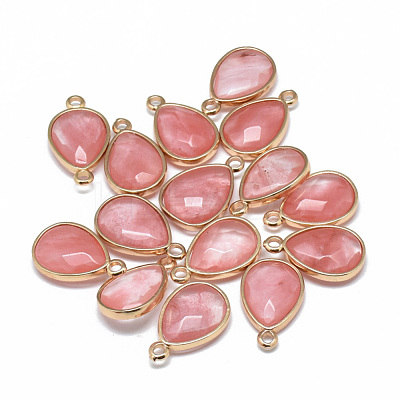 Cherry Quartz Glass Pendants X-G-T073-03L-1