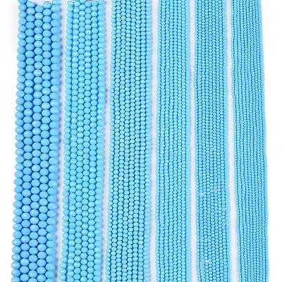 Opaque Solid Color Imitation Jade Glass Beads Strands EGLA-A044-P6mm-D08-1