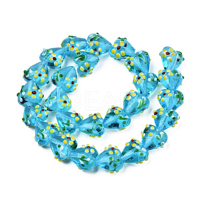 Handmade Bumpy Lampwork Beads Strands LAMP-N029-011C-1