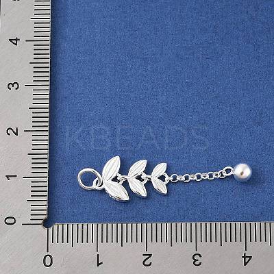925 Sterling Silver Wheat Tassel Pendants STER-D288-02S-1