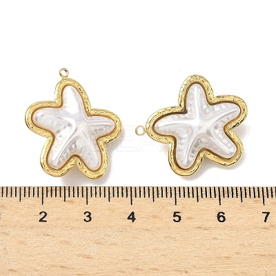 304 Stainless Steel with ABS Plastic Pearl Pendants STAS-G371-01G-01-1