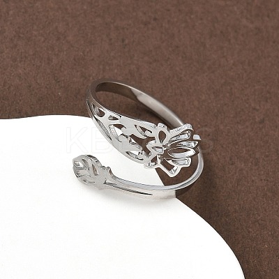 304 Stainless Steel Cuff Rings for Women LS-RJEW-F195-01P-1