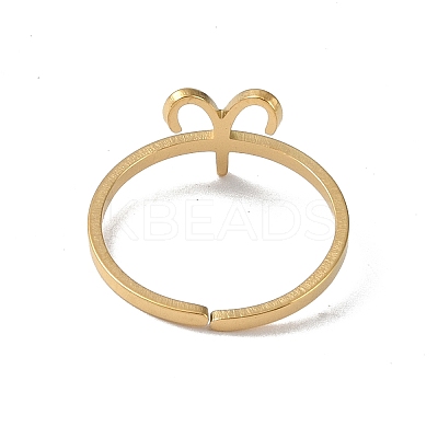 Real 18K Gold Plated 304 Stainless Steel Adjustable Finger Ring RJEW-L115-01G-04-1