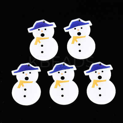 Transparent Printed Acrylic Pendants KY-S163-341-1